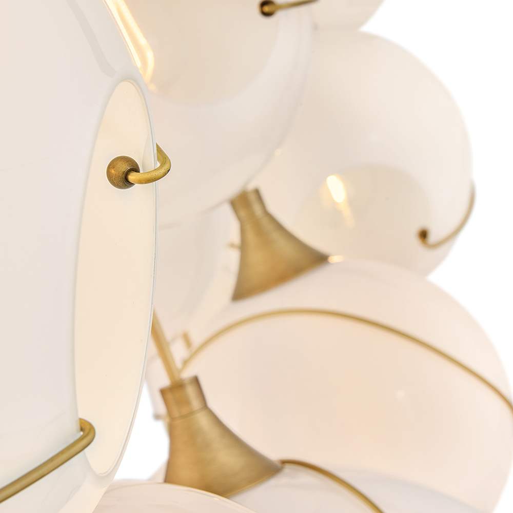Skye 13 Light 60" Wide Linear Pendant with Glass Shades