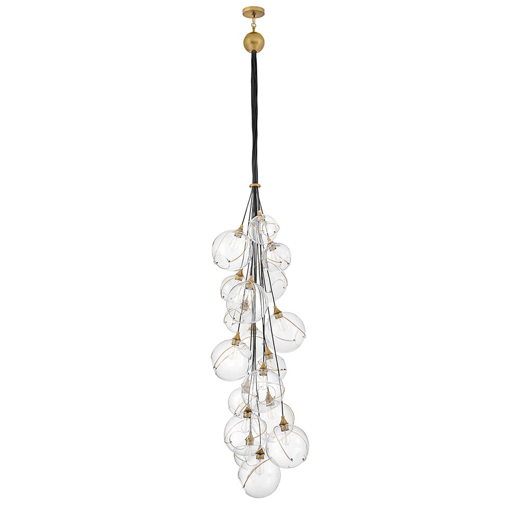Skye 18 Light 39" Wide Multi Light Pendant with Glass Shades