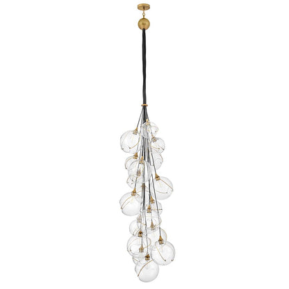 Skye 18 Light 39" Wide Multi Light Pendant with Glass Shades