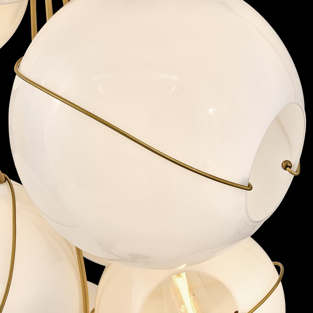 Skye 18 Light 39" Wide Multi Light Pendant with Glass Shades