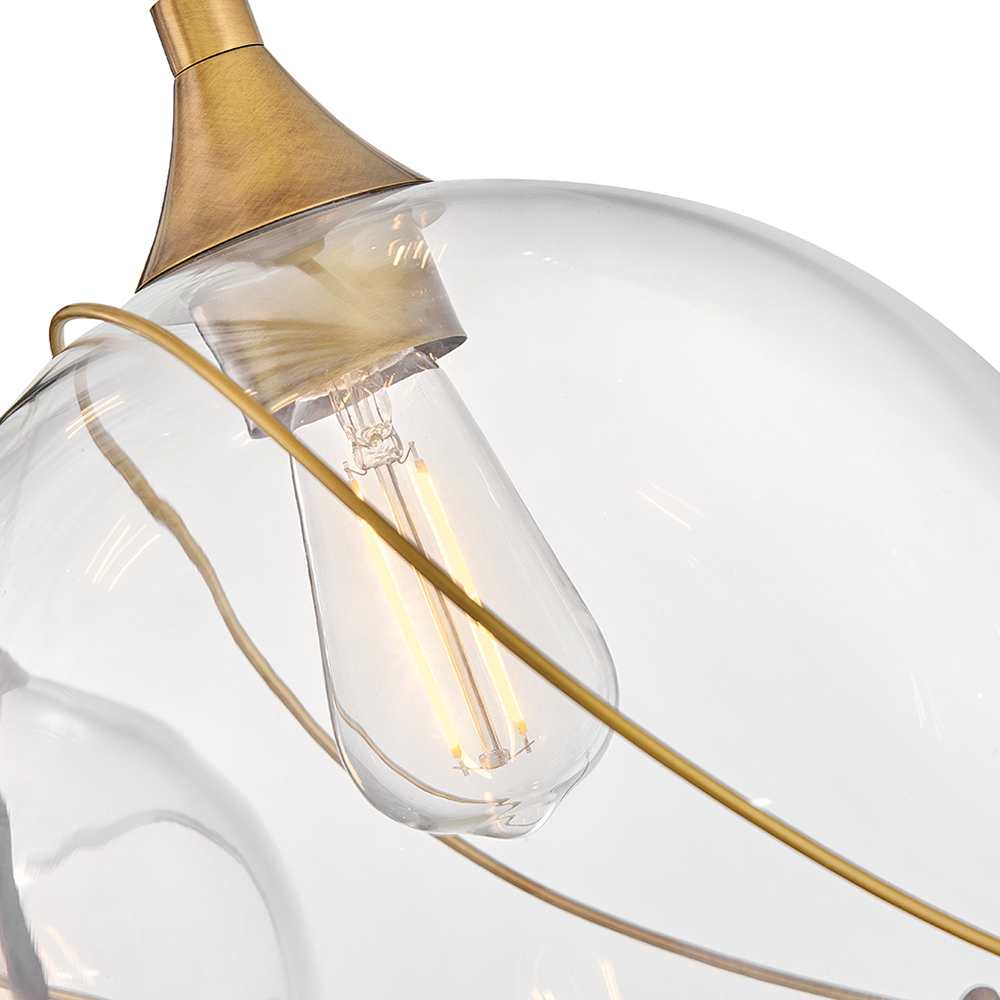 Skye 18 Light 39" Wide Multi Light Pendant with Glass Shades