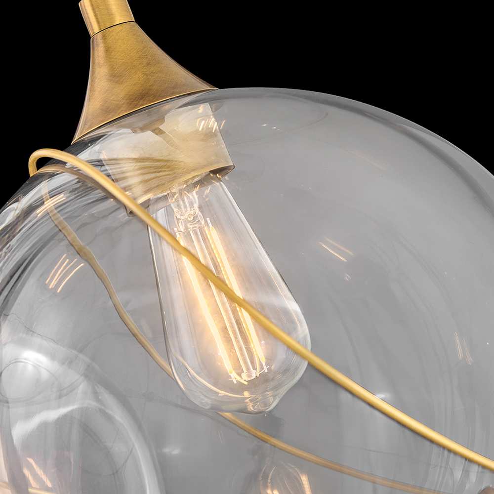 Skye 18 Light 39" Wide Multi Light Pendant with Glass Shades