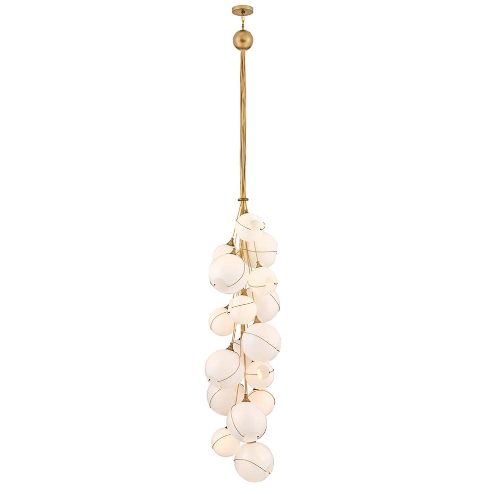 Skye 18 Light 39" Wide Multi Light Pendant with Glass Shades