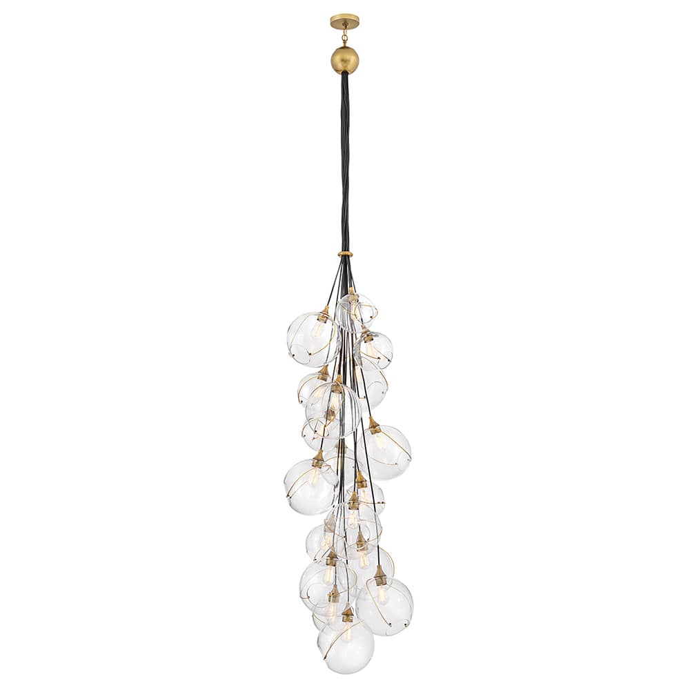 Skye 18 Light 39" Wide Multi Light Pendant with Glass Shades