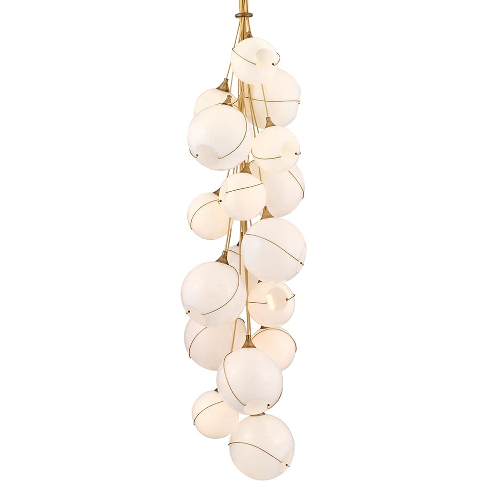 Skye 18 Light 39" Wide Multi Light Pendant with Glass Shades