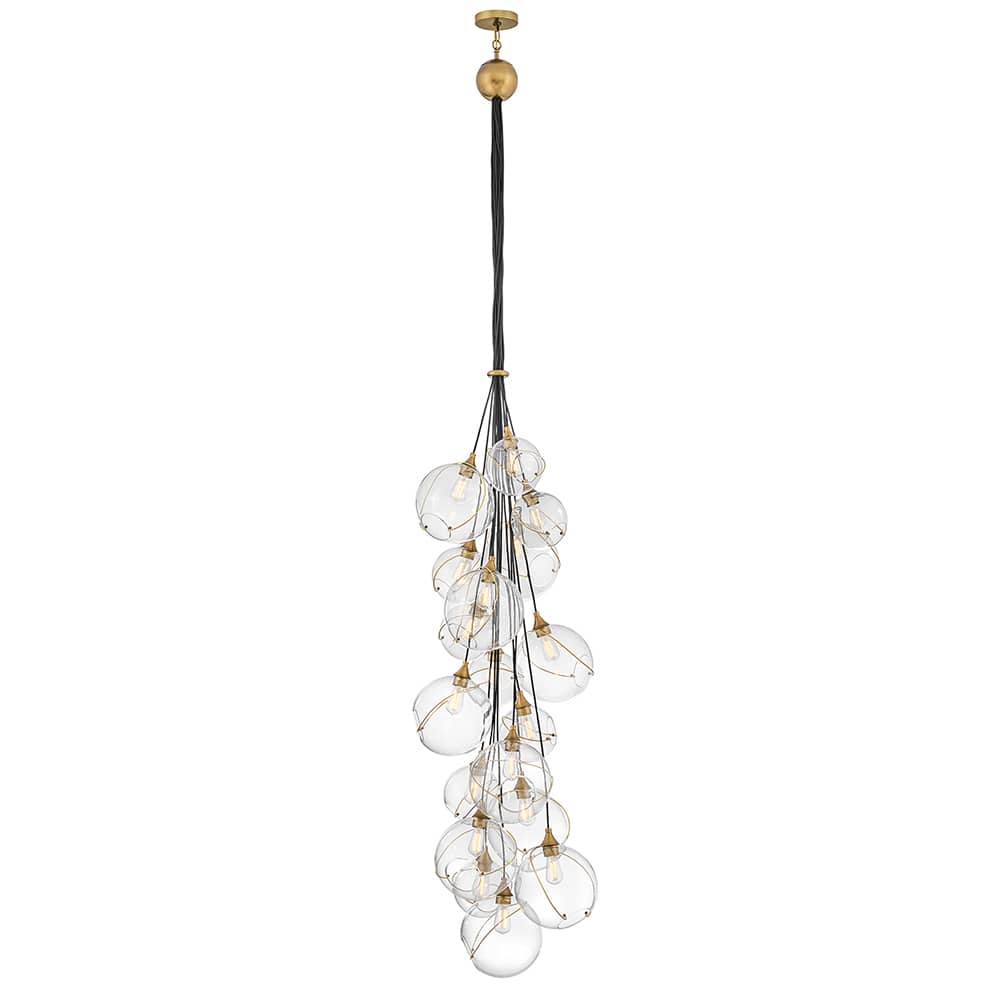 Skye 18 Light 39" Wide Multi Light Pendant with Glass Shades