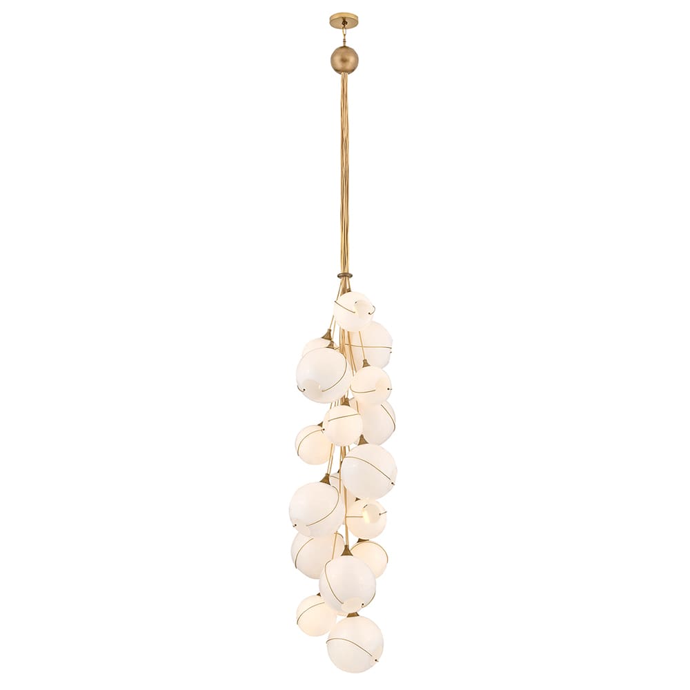 Skye 18 Light 39" Wide Multi Light Pendant with Glass Shades