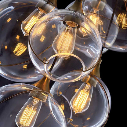 Skye 18 Light 39" Wide Multi Light Pendant with Glass Shades