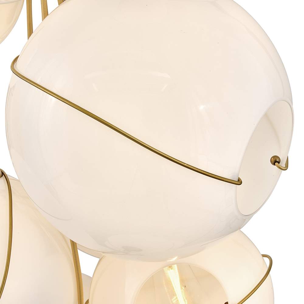 Skye 18 Light 39" Wide Multi Light Pendant with Glass Shades