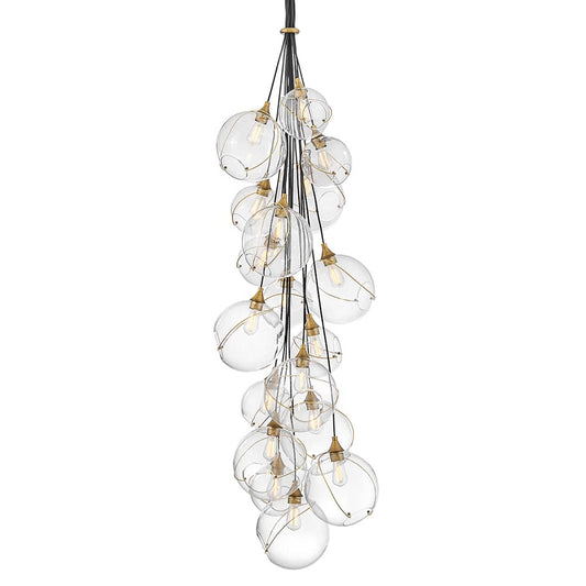 Skye 18 Light 39" Wide Multi Light Pendant with Glass Shades