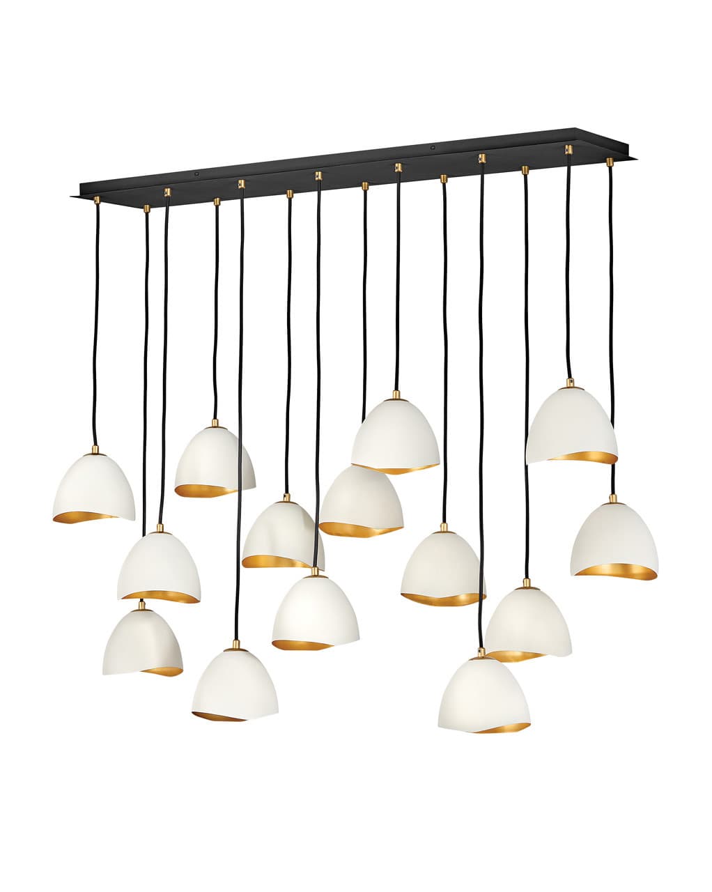 Nula 14 Light 49" Wide Lisa McDennon Mixed Metal Linear Multi Light Pendant