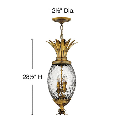 Plantation 4 Light 12.5" Wide Outdoor Full Sized Pendant