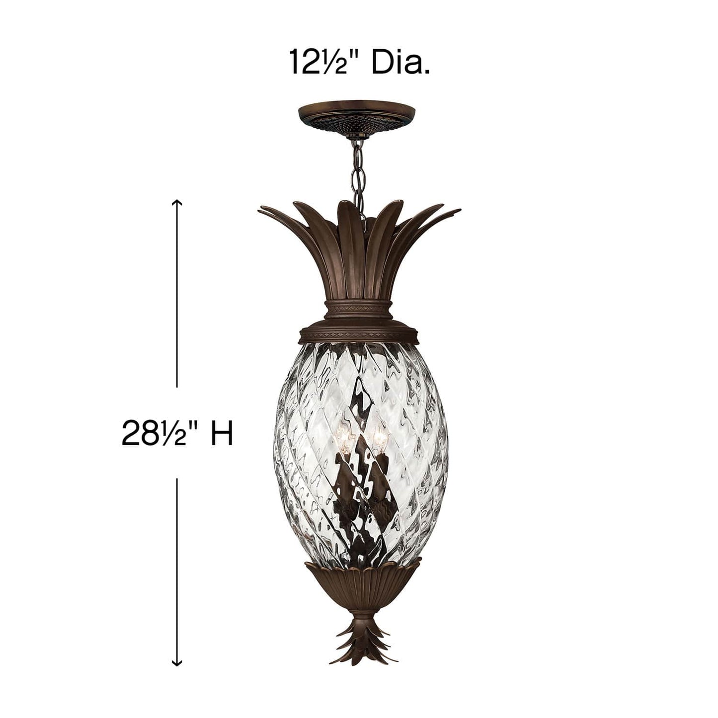 Plantation 4 Light 12.5" Wide Outdoor Full Sized Pendant