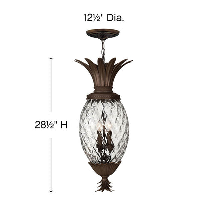 Plantation 4 Light 12.5" Wide Outdoor Full Sized Pendant