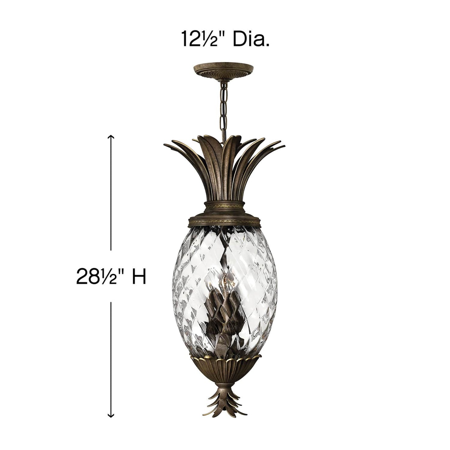 Plantation 4 Light 12.5" Wide Outdoor Full Sized Pendant