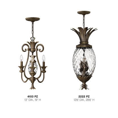 Plantation 4 Light 12.5" Wide Outdoor Full Sized Pendant