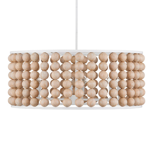 Holcroft 32 1/4"W Sugar White and Sandstone Pendant Light