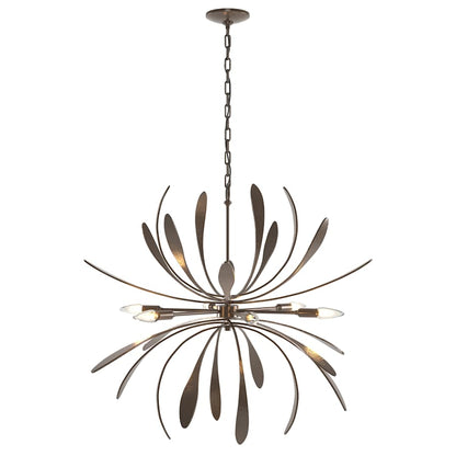 Hubbardton Forge Dahlia 6 Light 33" Wide Taper Candle Style Chandelier