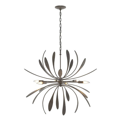 Hubbardton Forge Dahlia 6 Light 33" Wide Taper Candle Style Chandelier