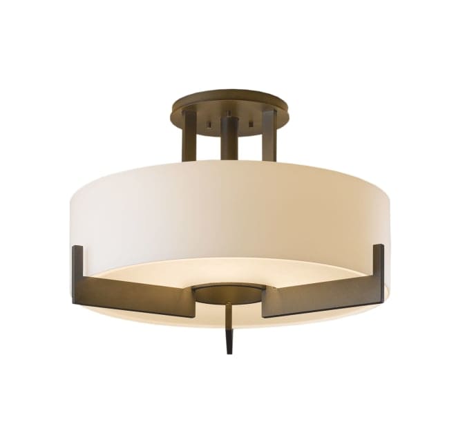 Axis 3 Light 19" Wide Semi-Flush Drum Ceiling Fixture with Customizable Glass Shade