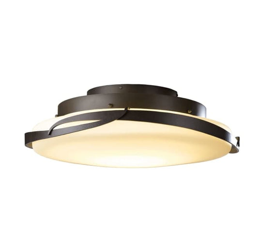 Flora 24" Wide LED Flush Mount Bowl Ceiling Fixture with Customizable Glass Shade