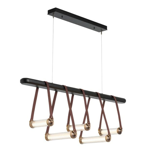 York 52" Wide LED Linear Chandelier