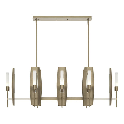 Hubbardton Forge Passage 8 Light 52" Wide Taper Candle Linear Pendant