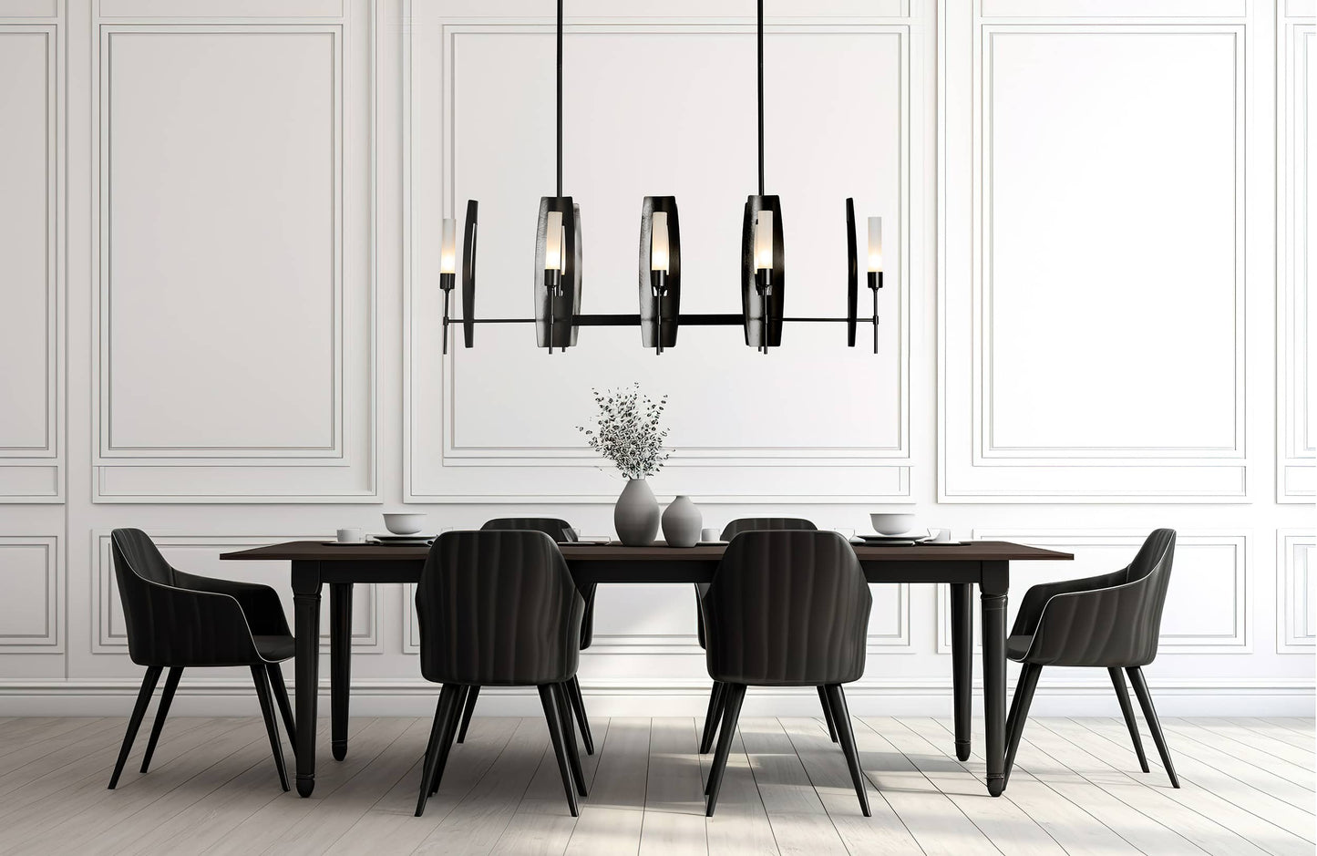 Passage 8 Light 52" Wide Taper Candle Linear Pendant