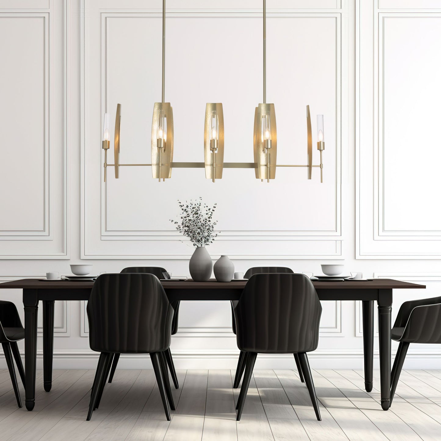 Passage 8 Light 52" Wide Taper Candle Linear Pendant
