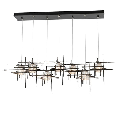 Hubbardton Forge Tura 7 Light 54" Wide Abstract Linear Pendant