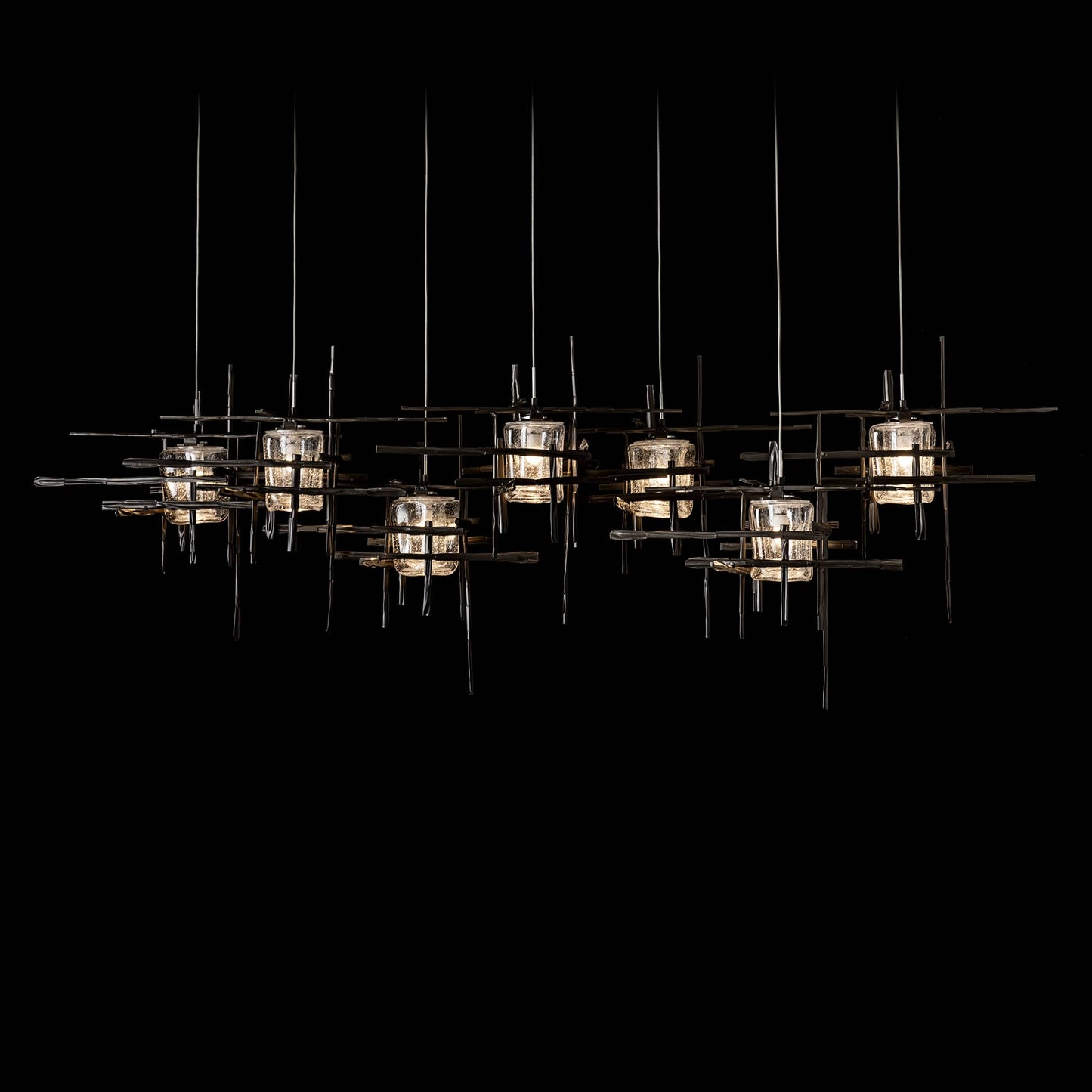 Tura 7 Light 54" Wide Abstract Linear Pendant