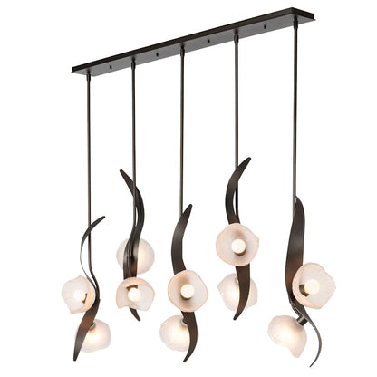 Hubbardton Forge Mika 10 Light 54" Wide Linear Pendant