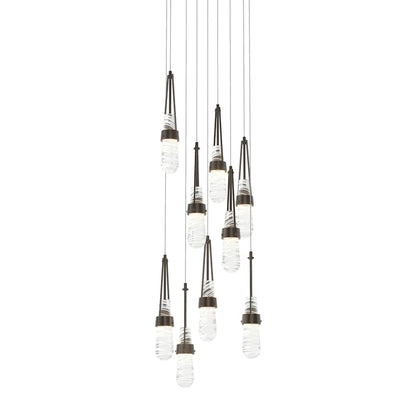 Hubbardton Forge Link 9 Light 21" Wide Multi Light Pendant