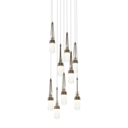 Hubbardton Forge Link 9 Light 21" Wide Multi Light Pendant