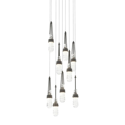 Hubbardton Forge Link 9 Light 21" Wide Multi Light Pendant