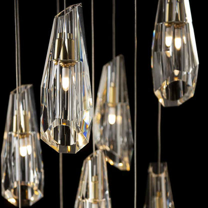 Hubbardton Forge Luma 9 Light 21" Wide Crystal Multi Light Pendant