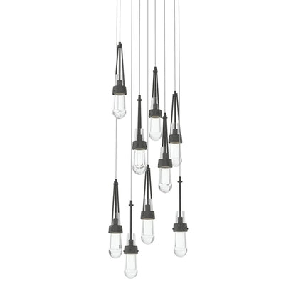 Hubbardton Forge Link 9 Light 21" Wide Multi Light Pendant