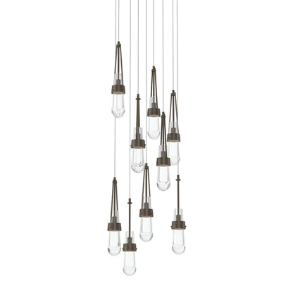 Hubbardton Forge Link 9 Light 21" Wide Multi Light Pendant