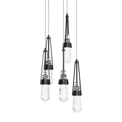 Hubbardton Forge Link 5 Light 13" Wide Multi Light Pendant
