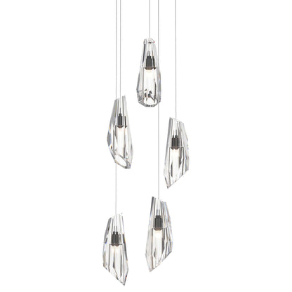 Luma 5 Light 15" Wide Crystal Multi Light Pendant