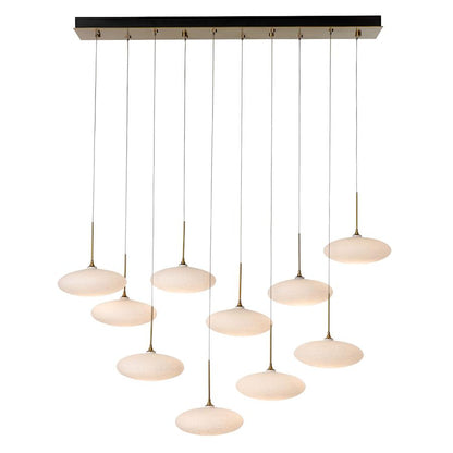 Hubbardton Forge Clouds 10 Light 48" Wide Linear Pendant