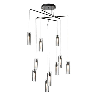 Hubbardton Forge Exos 10 Light 35" Wide Multi Light Pendant