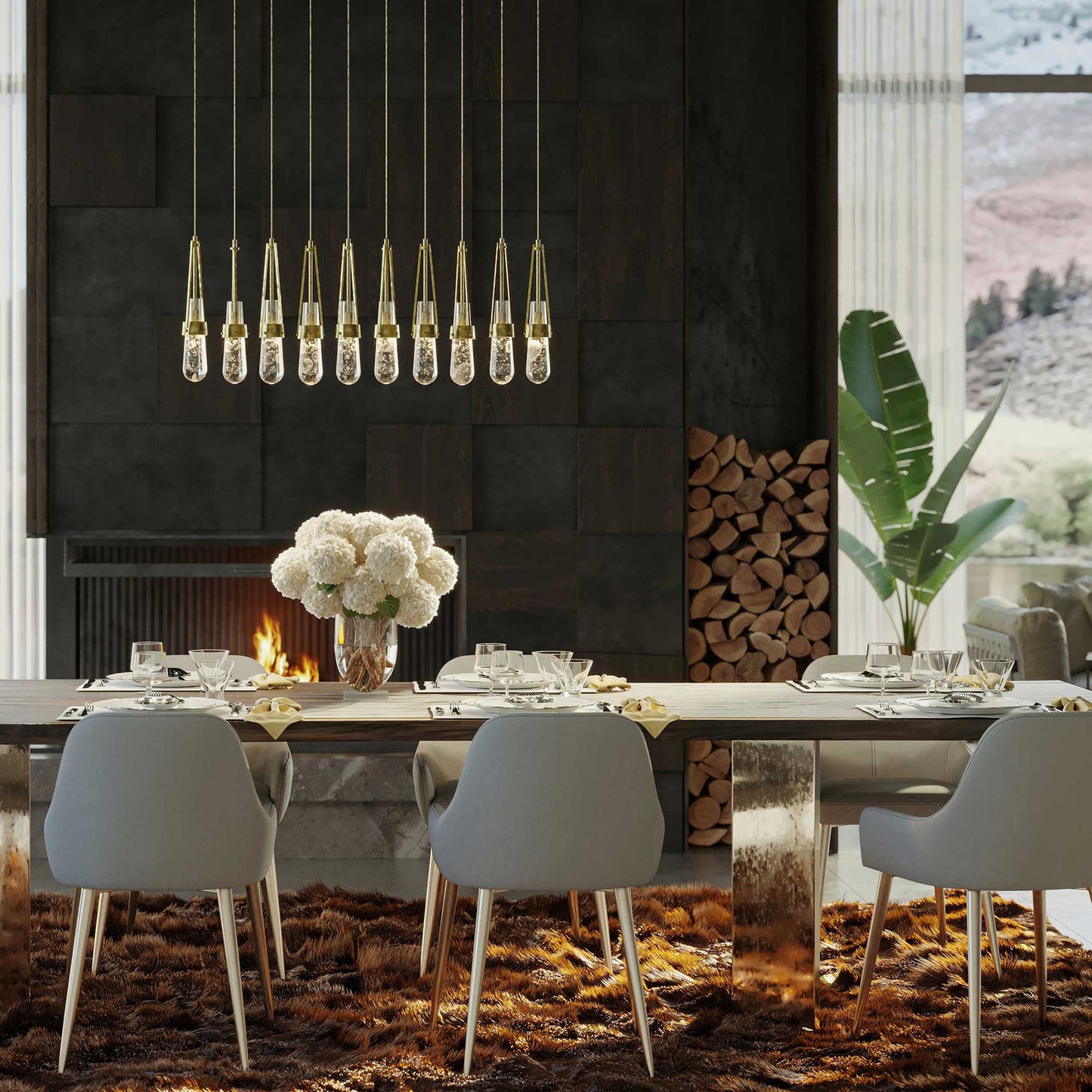 Link 10 Light 45" Wide Linear Pendant