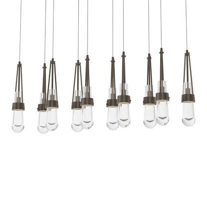 Hubbardton Forge Link 10 Light 45" Wide Linear Pendant
