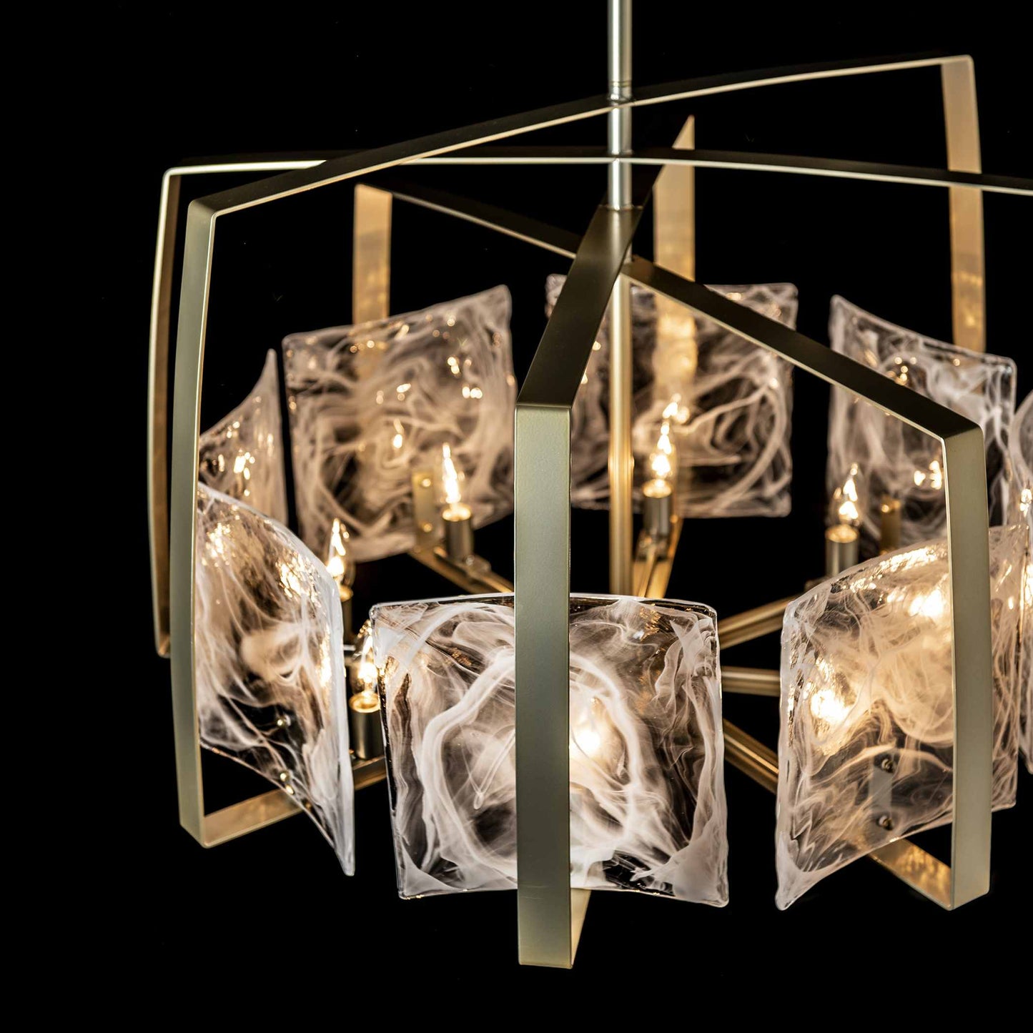 Arc 8 Light 34" Wide Drum Chandelier