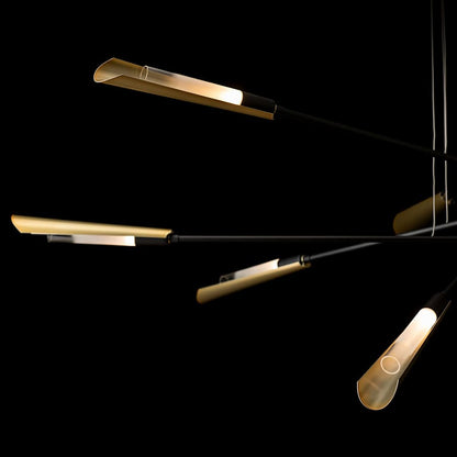 Hubbardton Forge Flight 10 Light 74" Wide Multi Light Pendant