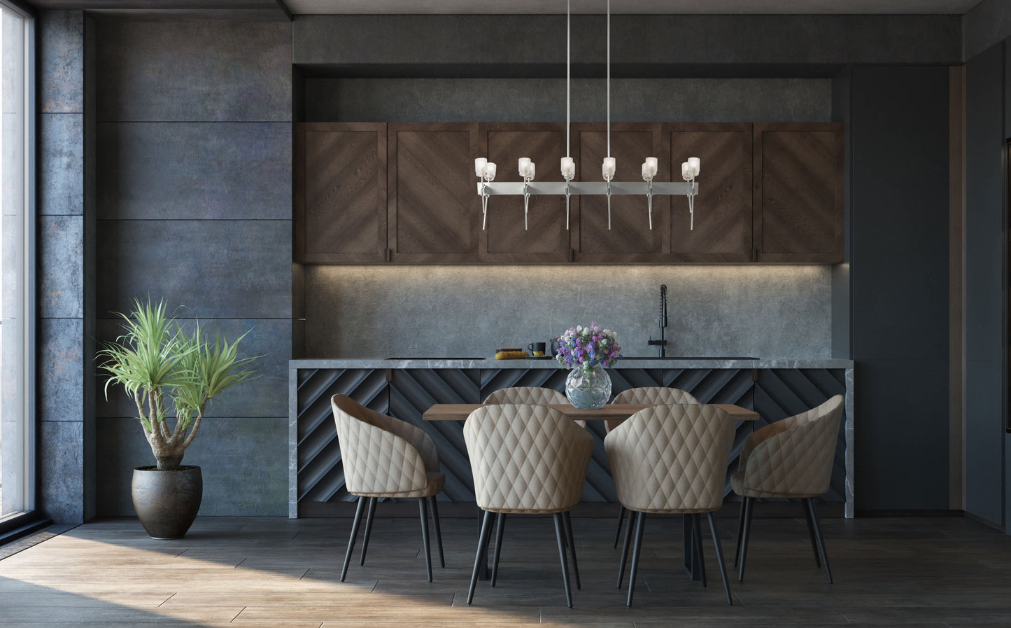 Echo 12 Light 48" Wide Linear Pendant
