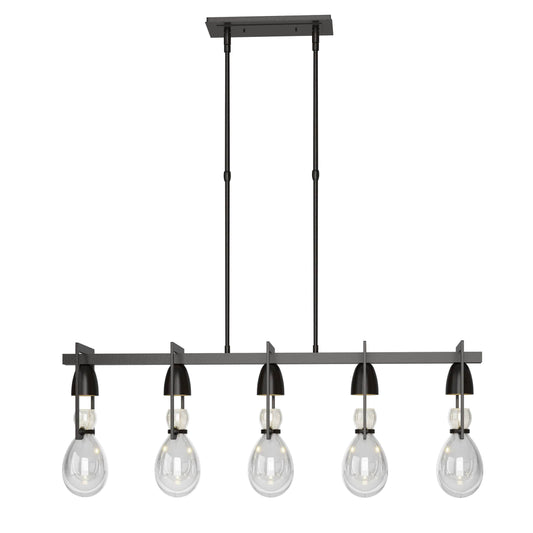 New Traditional 5 Light 41" Wide Linear Pendant