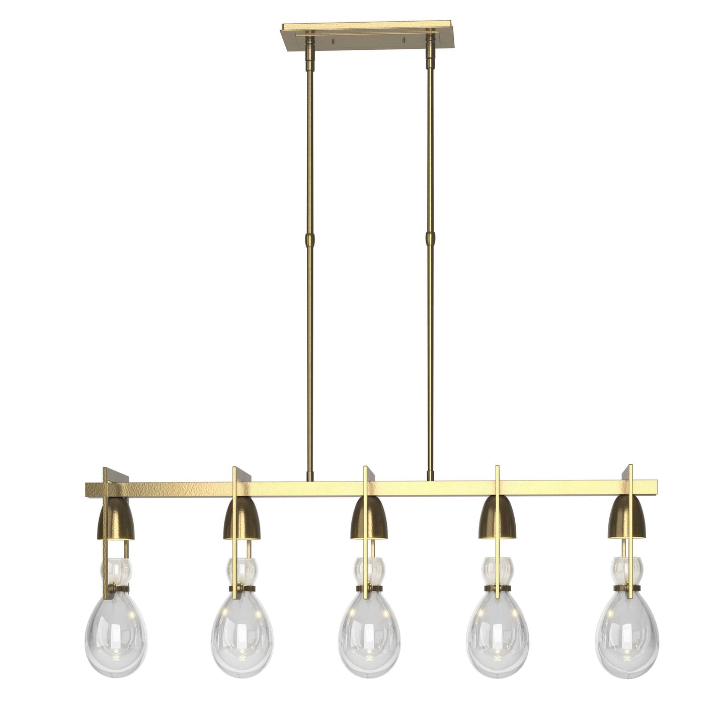 New Traditional 5 Light 41" Wide Linear Pendant