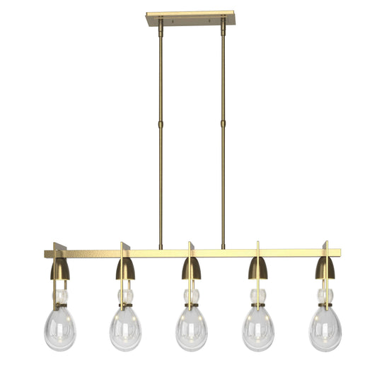 New Traditional 5 Light 41" Wide Linear Pendant
